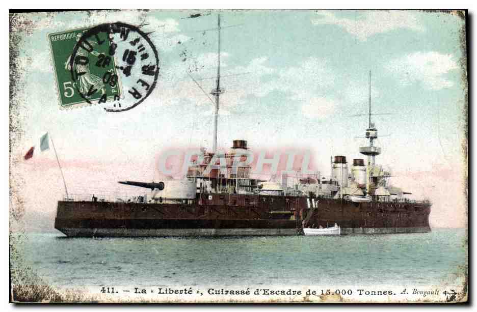 CPA Bateau La Liberte Cuirasse d'escadre