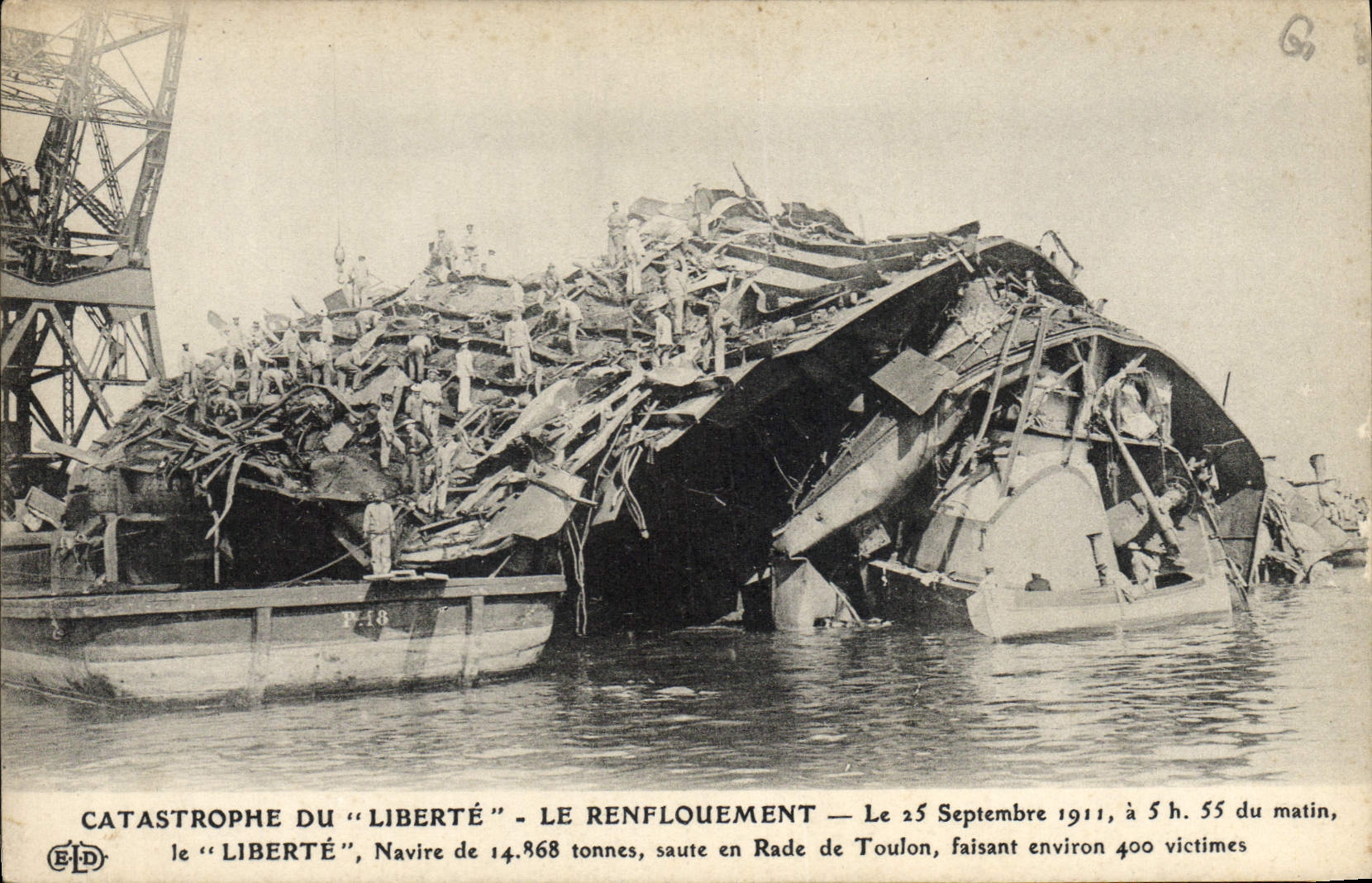 Catastrophe du "Liberté" — Le renflouement — Éditeur E. Le Daley, Paris, n° 18