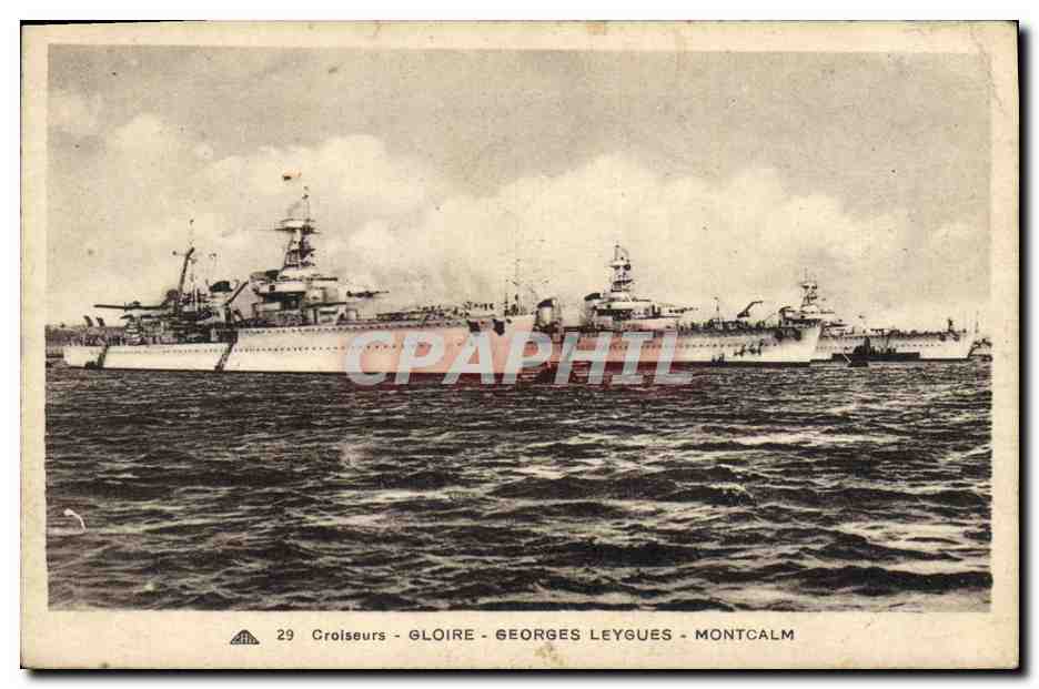 CPA Bateau Croiseurs Gloire Georges Leygues Montcalm