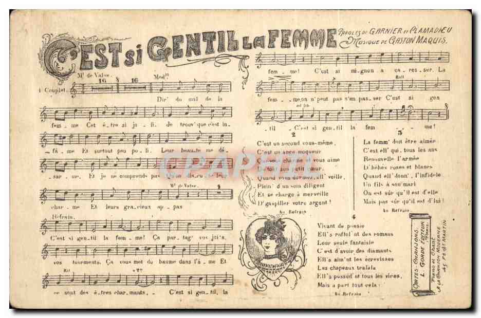 CPA C'est si gentil la femme Garnier Clamadieu Gaston Maquis 