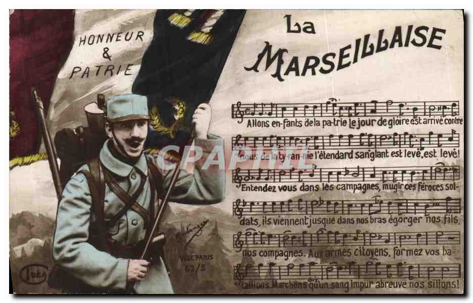 Soldat chantant la Marseillaise — Paris, série 62/5 — éditeur VISE PARIS