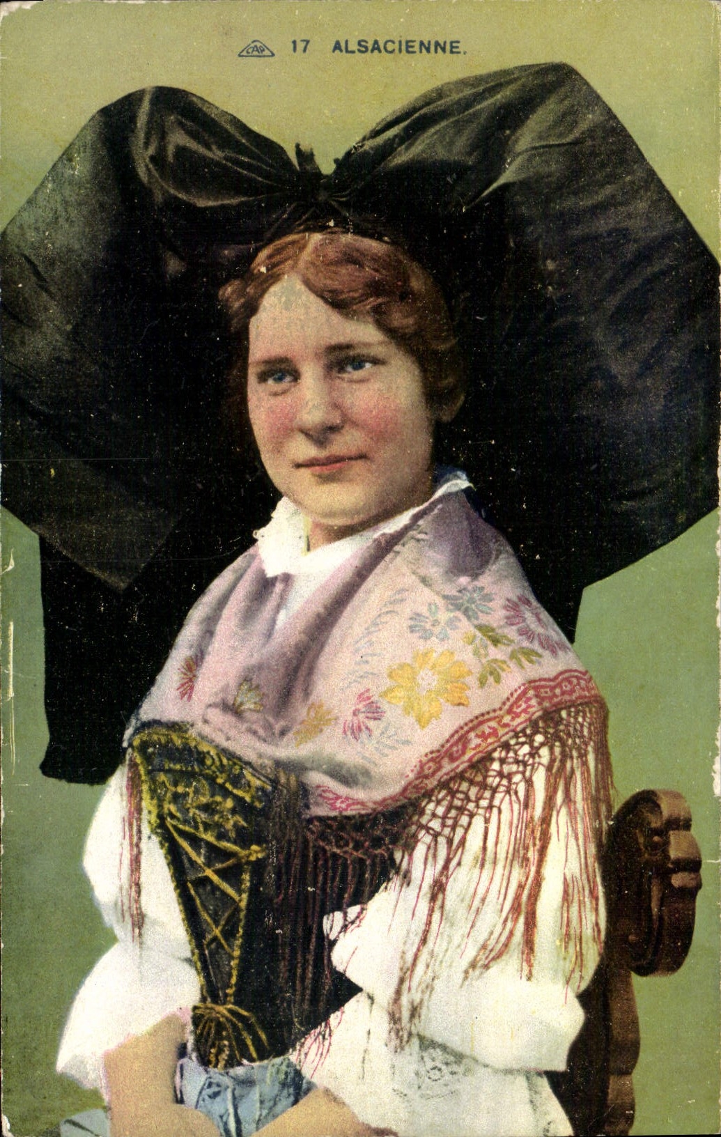 CPA Folklore Alsace Alsacienne