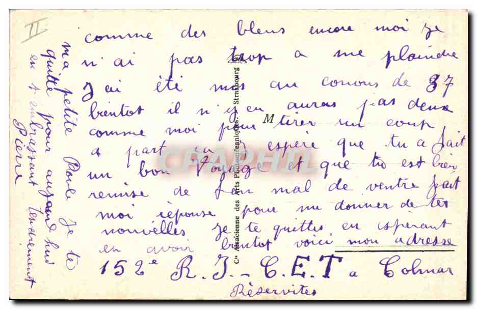 CPA Folklore Alsace Alsacienne — Verso