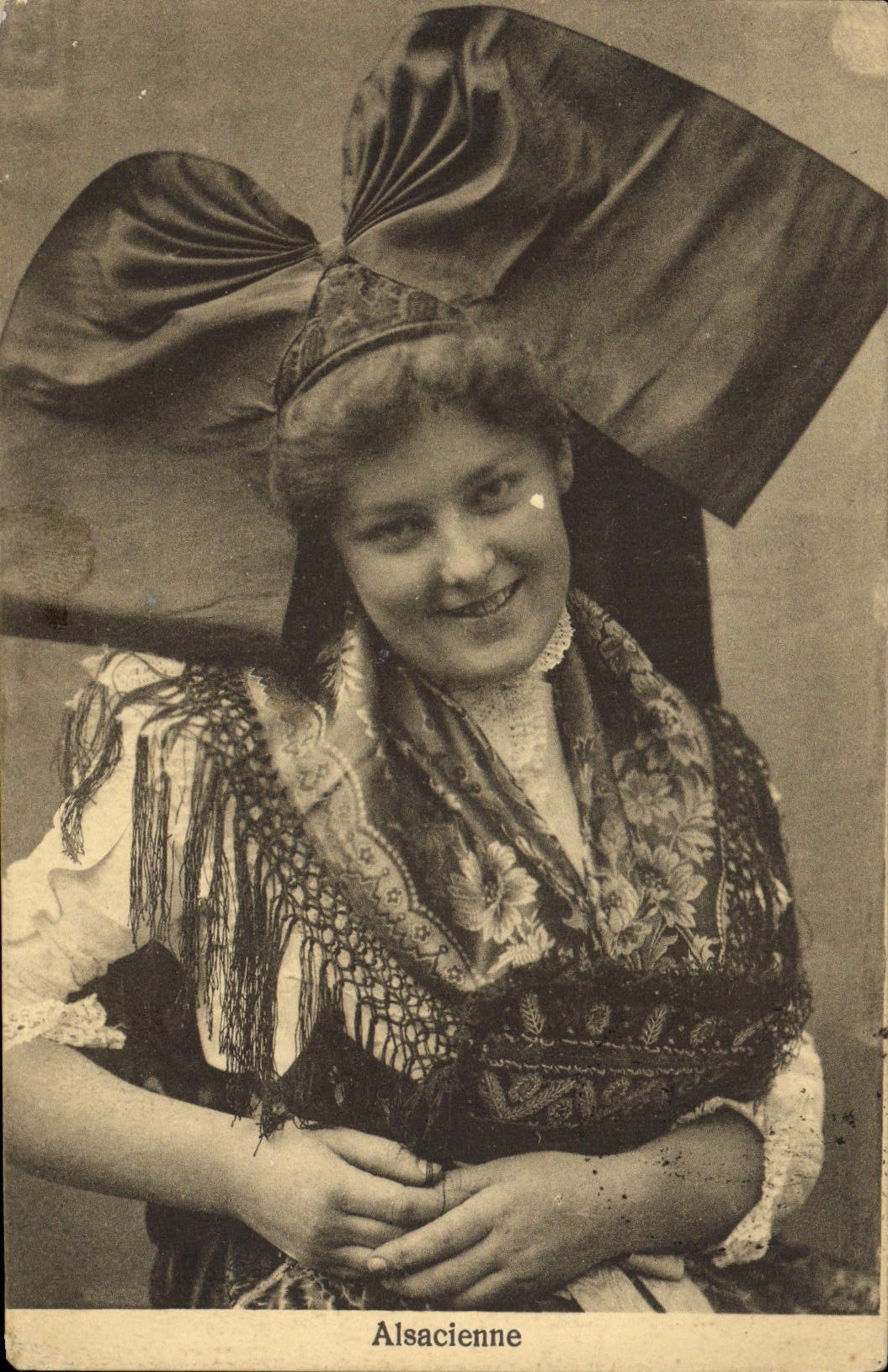 CPA Folklore Alsace Alsacienne