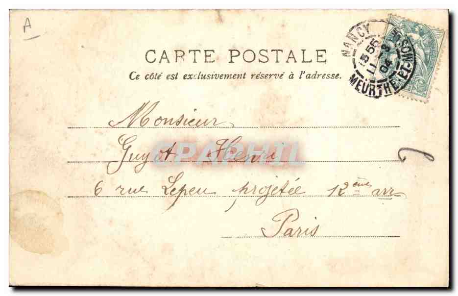 CPA Folklore Alsace Costumes Alsaciens — Verso