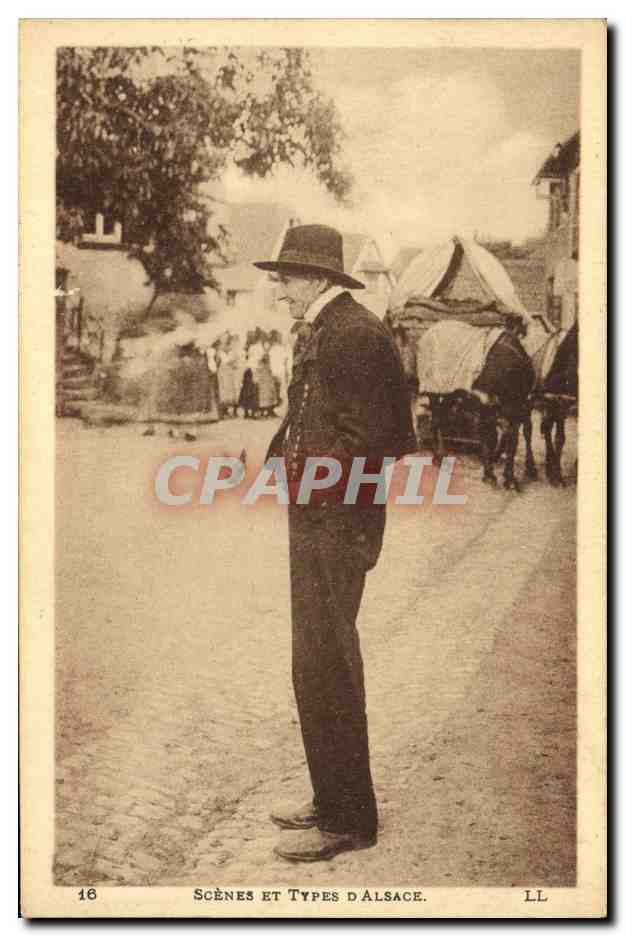 CPA Folklore Alsace Homme