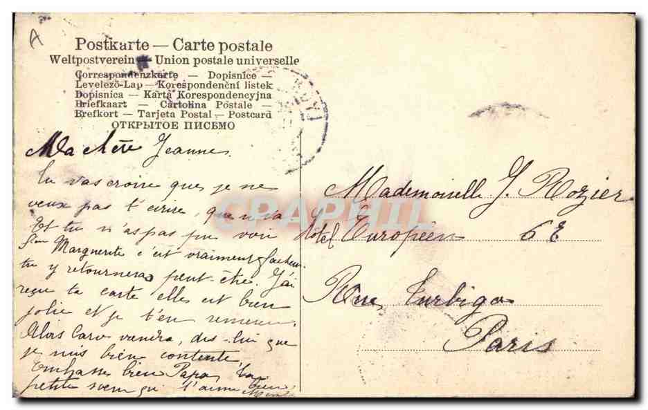 CPA Folklore Alsace Alsacienne — Verso