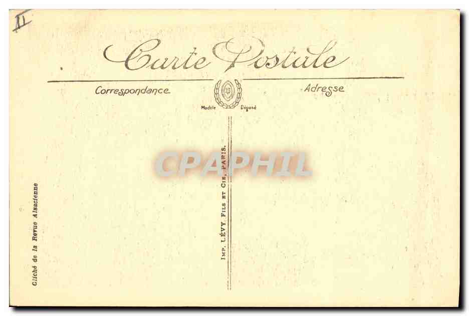 CPA Folklore Alsace Alsacienne Enfant — Verso