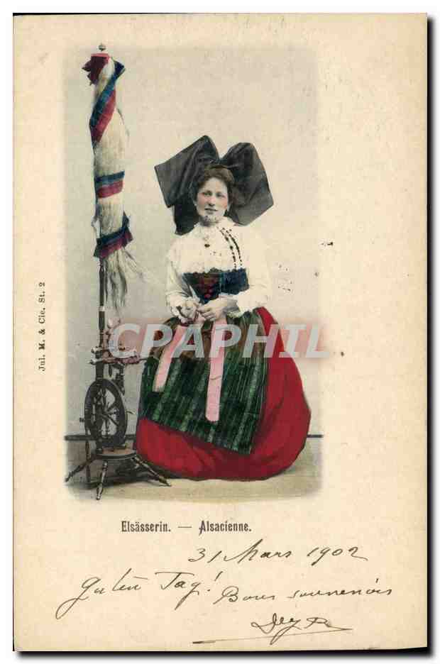 CPA Folklore Alsace Alsacienne