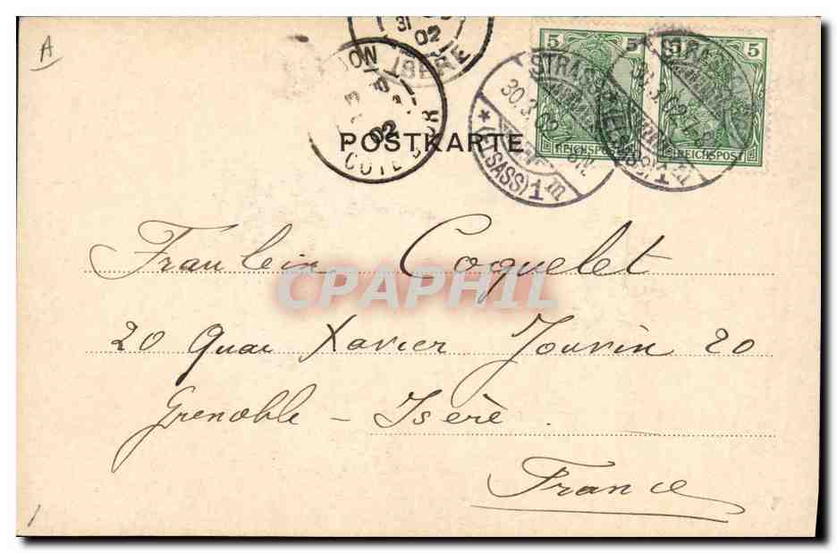CPA Folklore Alsace Alsacienne — Verso