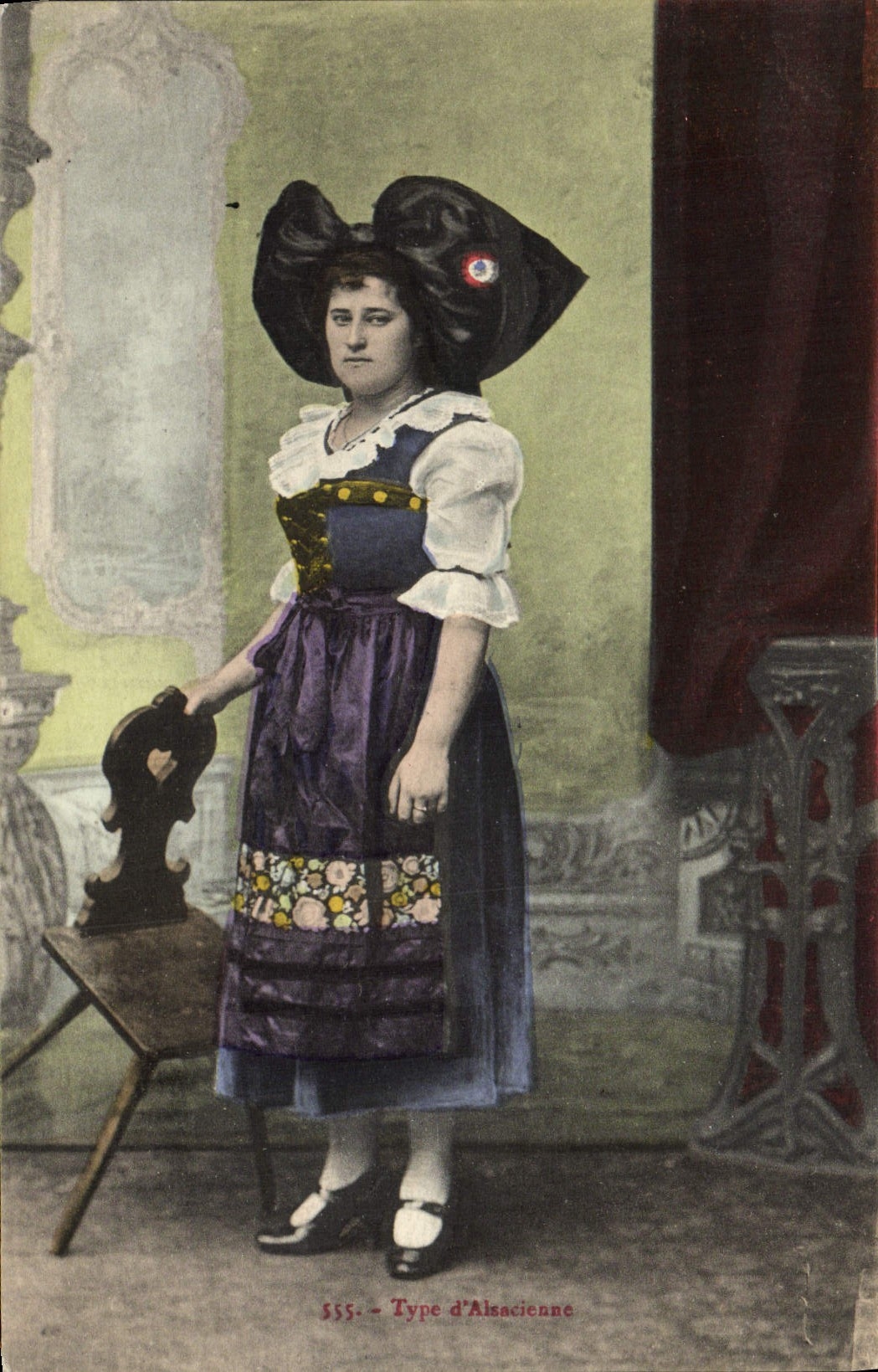 CPA Folklore Alsace Type d'Alsacienne