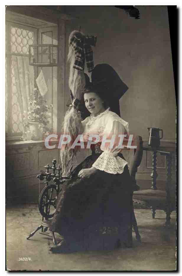 CPA Folklore Alsace Alsacienne