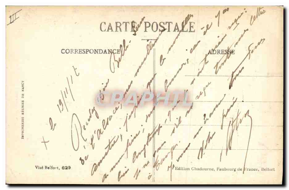 CPA Folklore Alsace Type d'Alsacienne filant au rouet — Verso