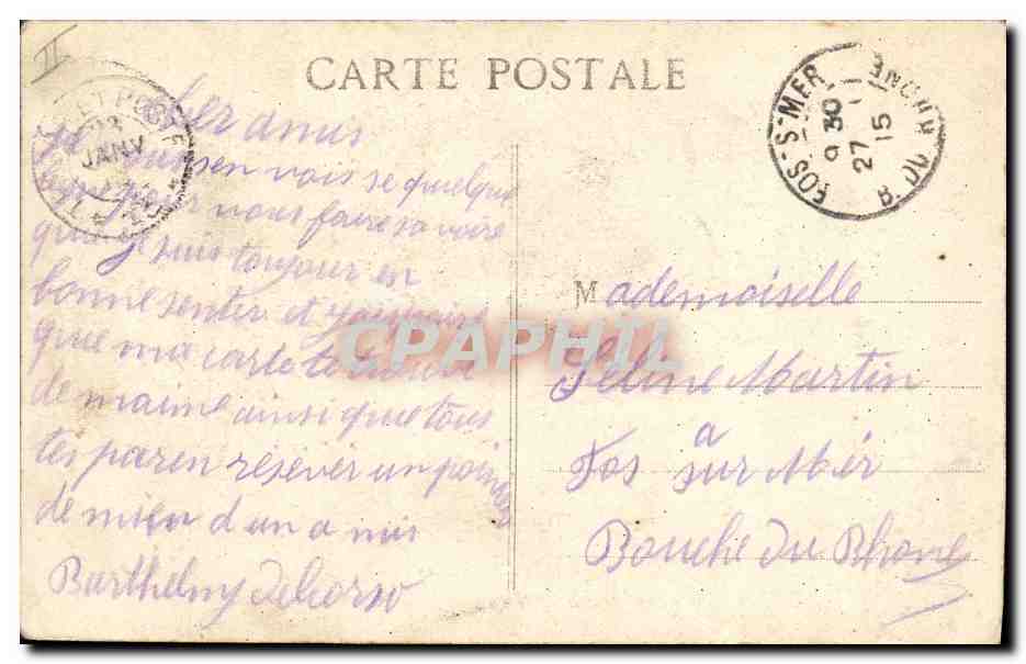 CPA Folklore Alsace Alsacienne Militaria — Rückseite