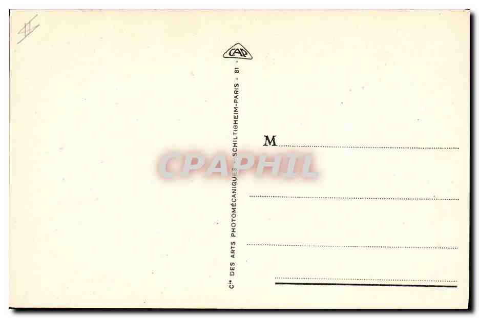 CPA Folklore Alsace  — Verso