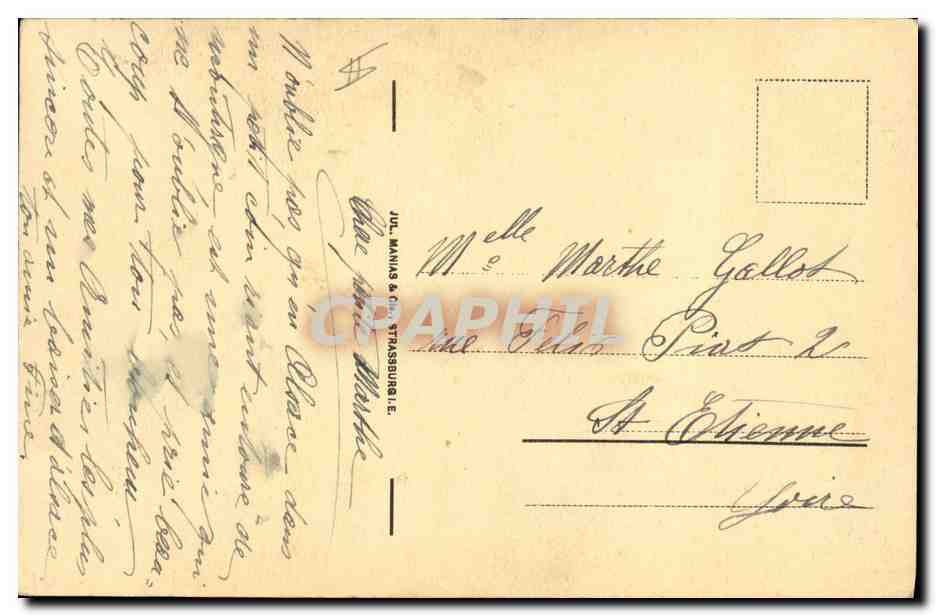 CPA Folklore Alsace  — Verso