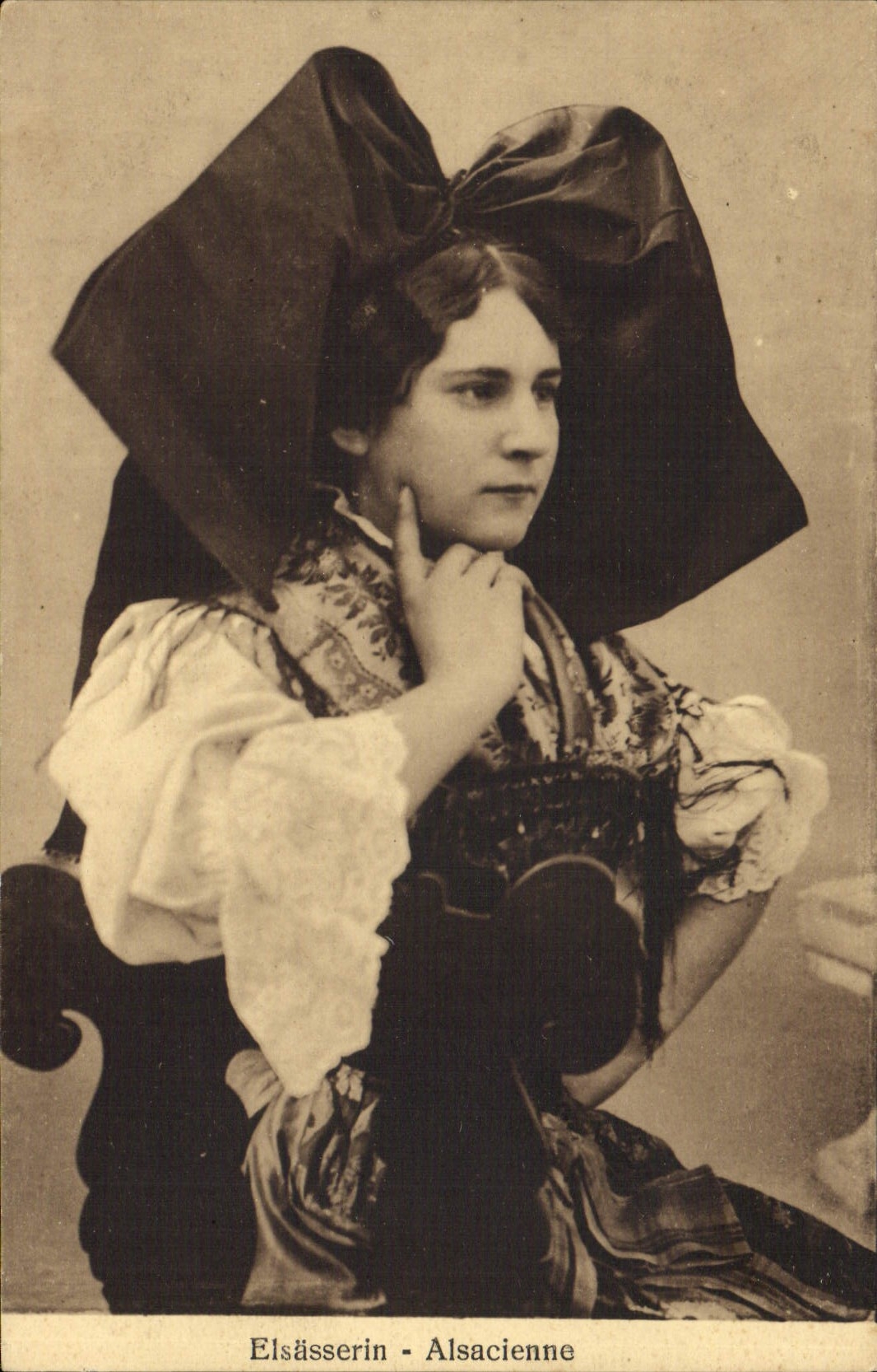 CPA Folklore Alsace Alsacienne