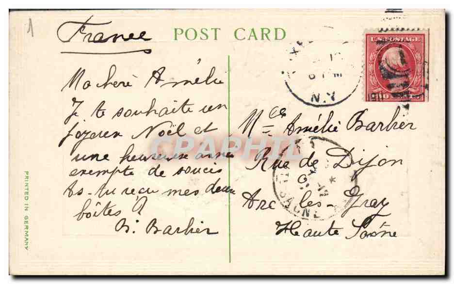 CPA Fantaisie Fleurs  — Verso