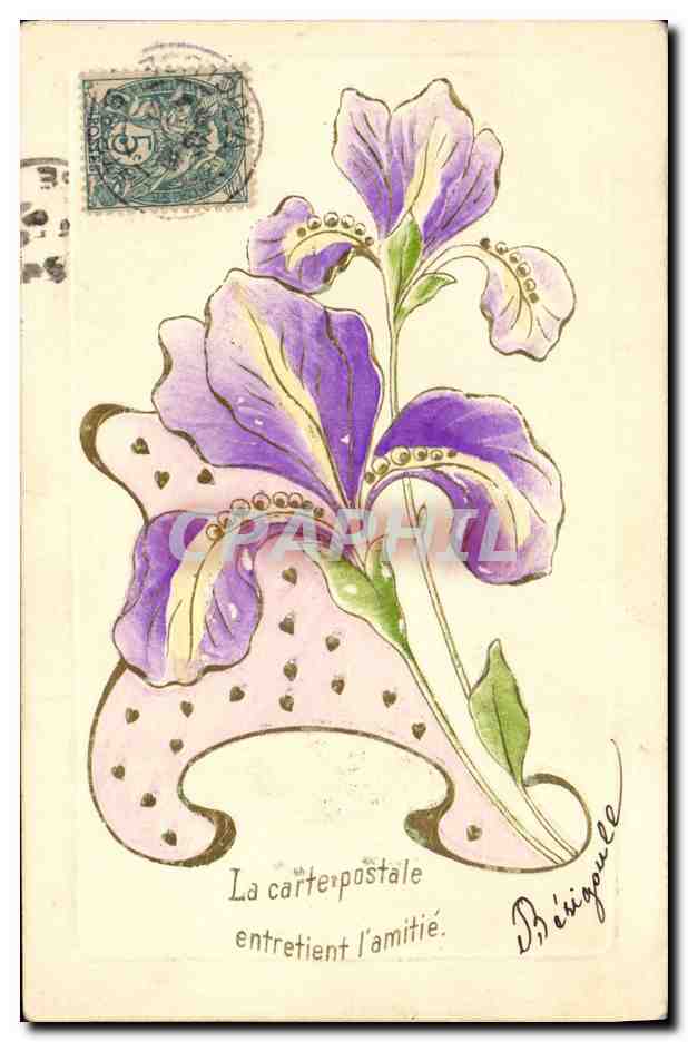 Iris violette — message d'amitié — Drésiguel