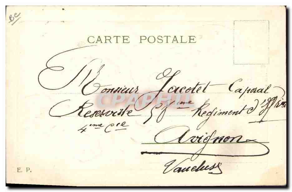 Iris violette — message d'amitié — Drésiguel — Verso