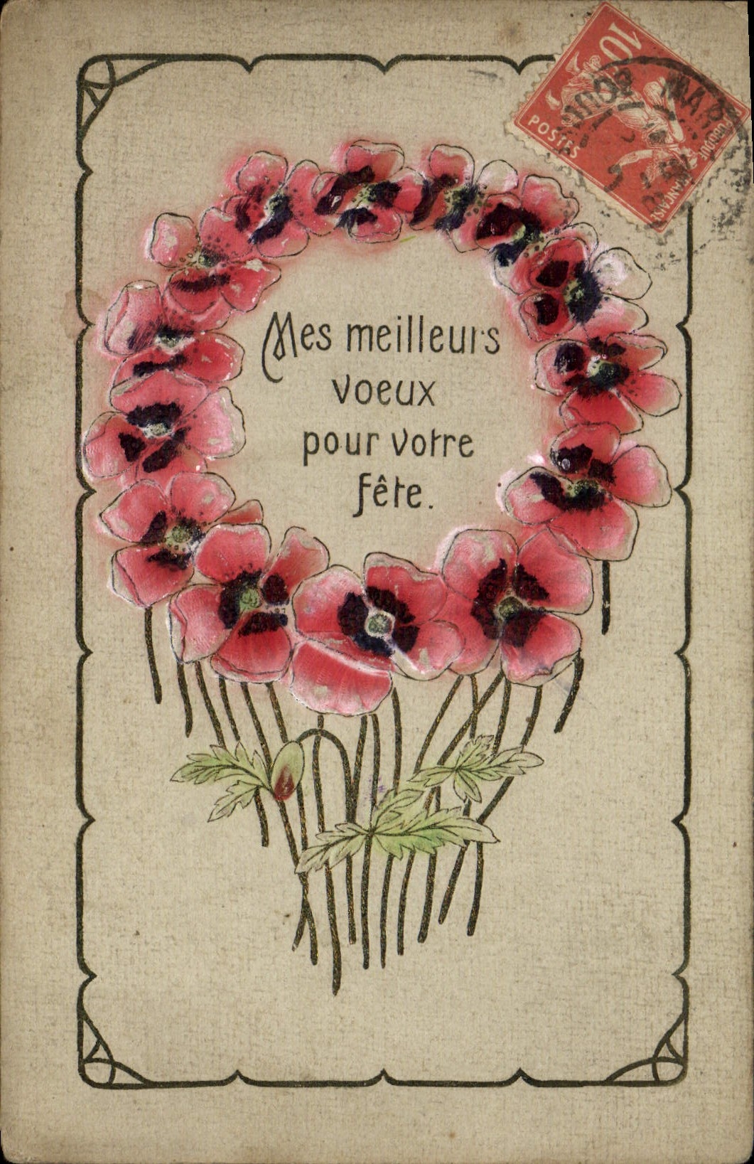 CPA Fantaisie Fleurs 