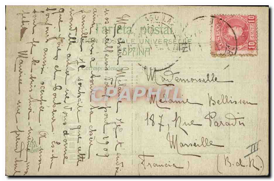 CPA Fantaisie Fleurs  — Verso