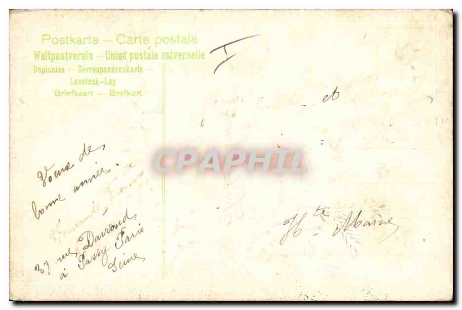 CPA Fantaisie Fleurs  — Verso