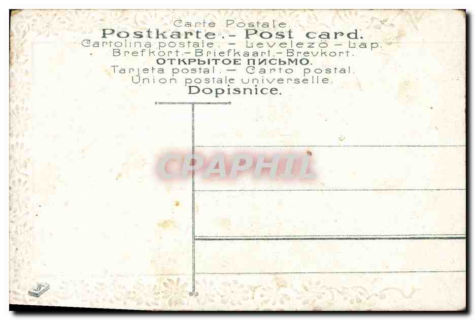 CPA Fantaisie Fleurs Enfant Ange — Verso