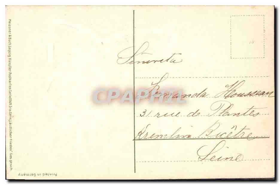 CPA Fantaisie Femme Vache  — Rückseite