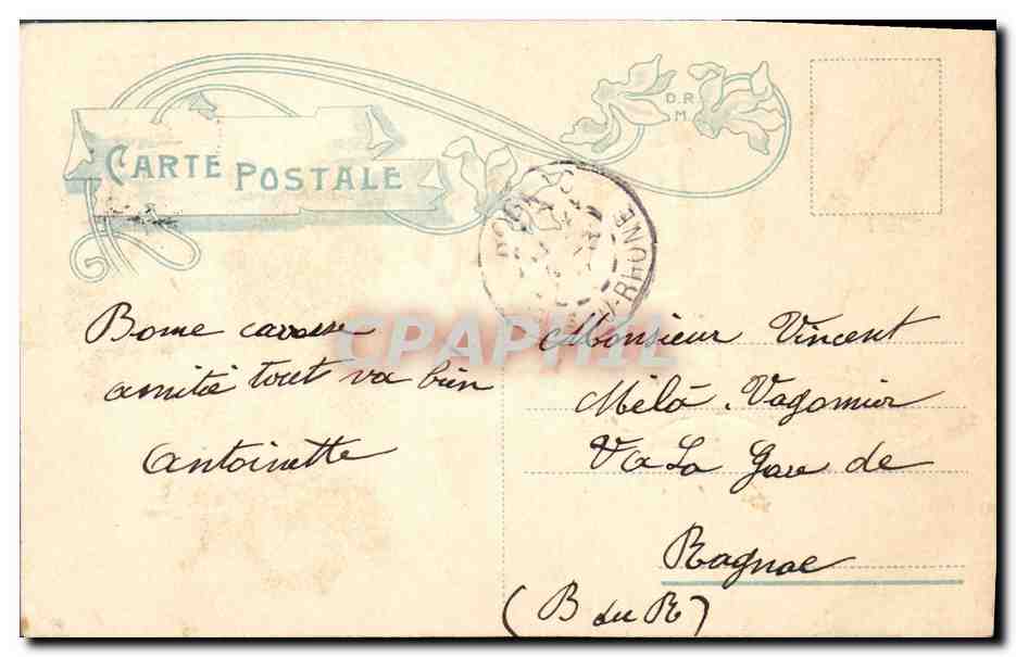 Roses — A toi que j'aime d'amour très ardent — Bouches-du-Rhône, n°60 — Verso