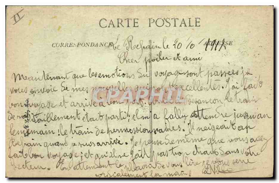 CPA Electricite Frontiere Franco Suisse Usine electrique du Refrain Vue d'ensemble — Verso
