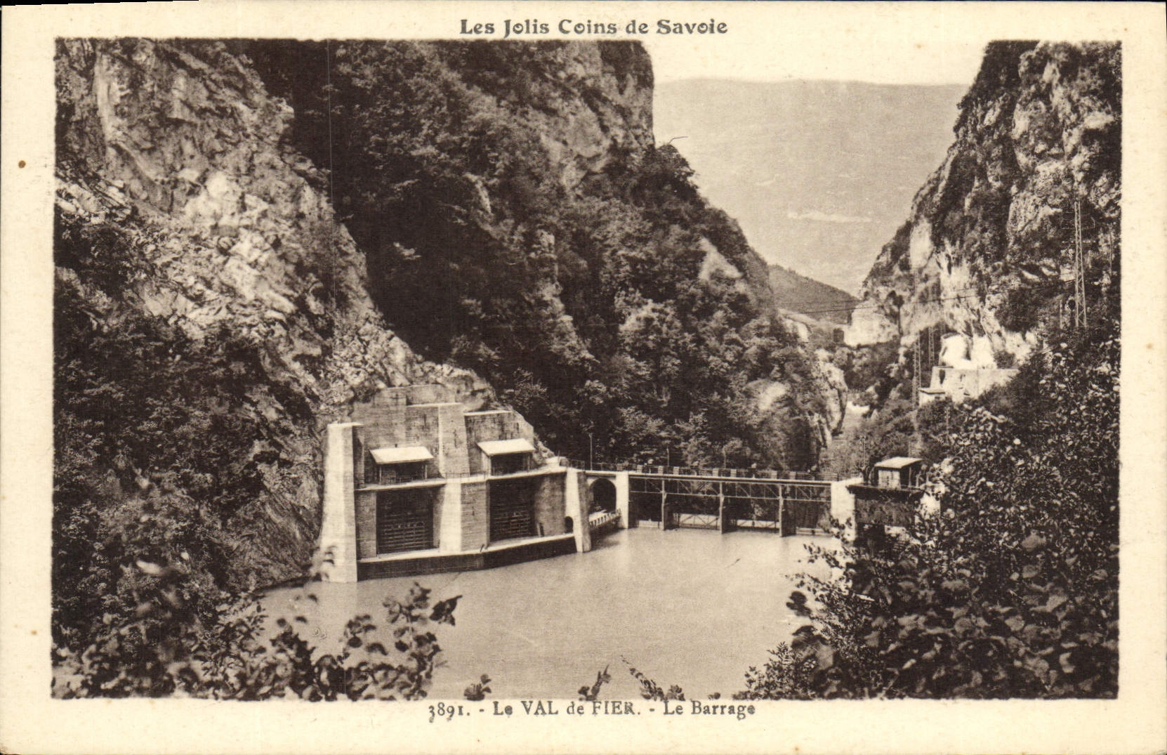 CPA Electricite Le Val de Fier le barrage