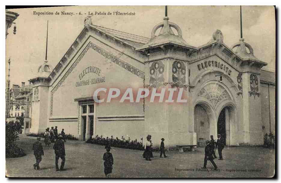 CPA Electricite Exposition de Nancy Le palais de l'electricite