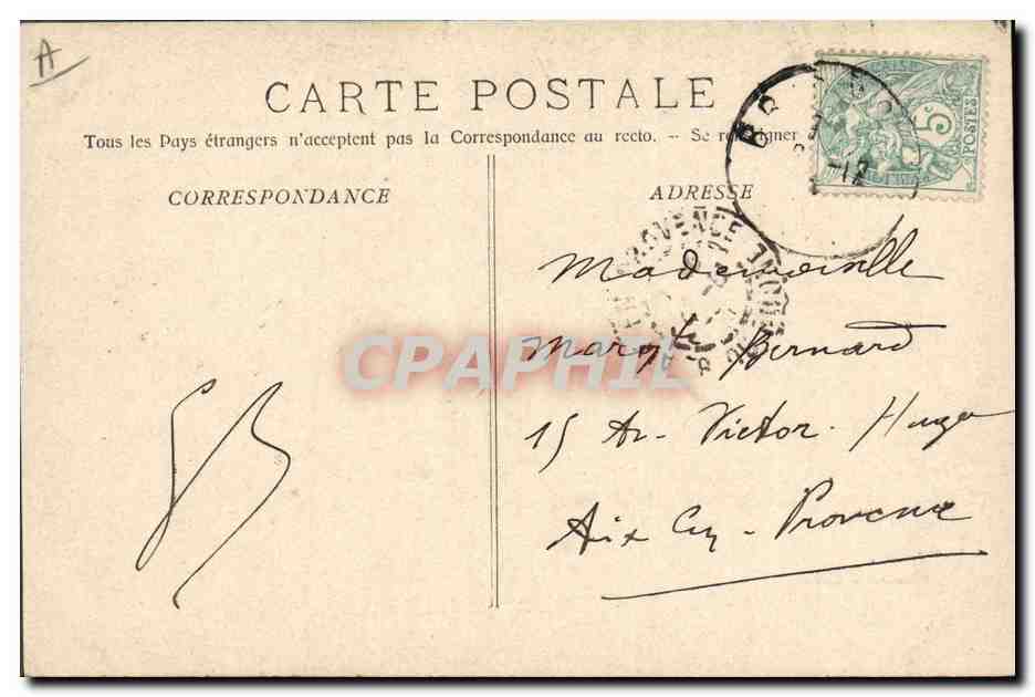 CPA Electricite Entraigues Usine electrique du littoral mediterraneen  — Verso