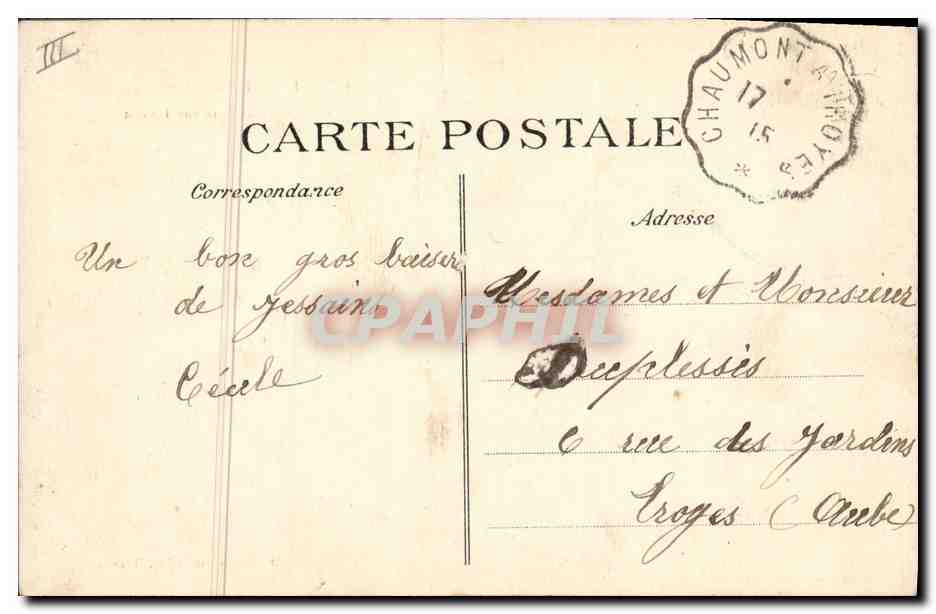 JESSAINS (Aube) — L'Usine électrique sur l'Aube — S. Brunclair, édit., Troyes — Reverso