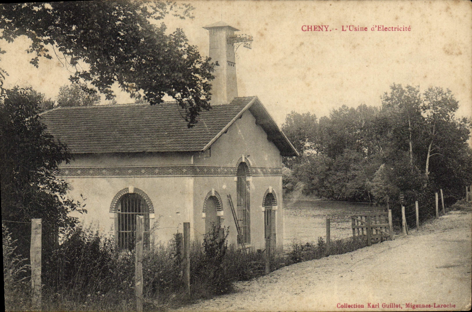 Cheny - L'Usine d'Electricité — Collection Karl Guillot, Migennes-Laroche