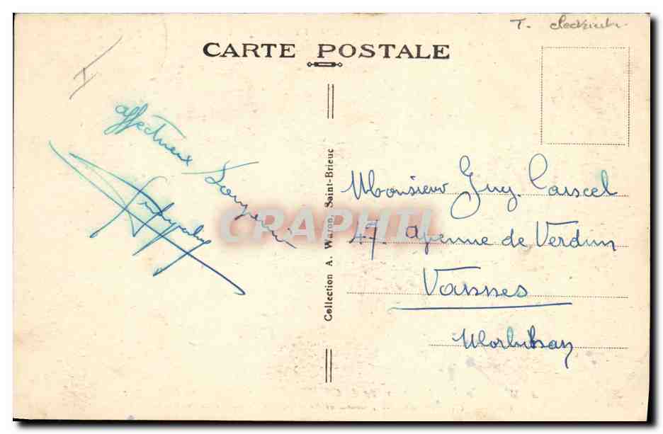 CPA Electricite Le barrage de Guerledan et l'usine electrique  — Rückseite