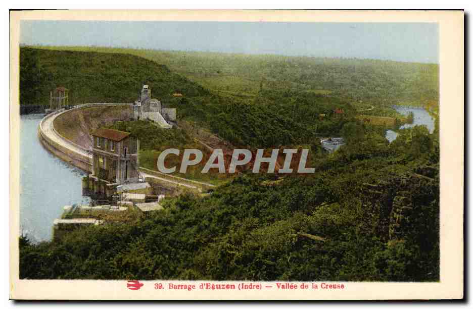 CPA Electricite Barrage d'Eguzon Vallee de la Creuse