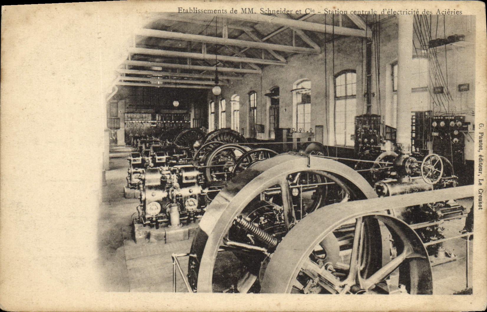 Station centrale d'électricité des Aciéries — Etablissements de MM. Schneider et Cie — Le Creusot