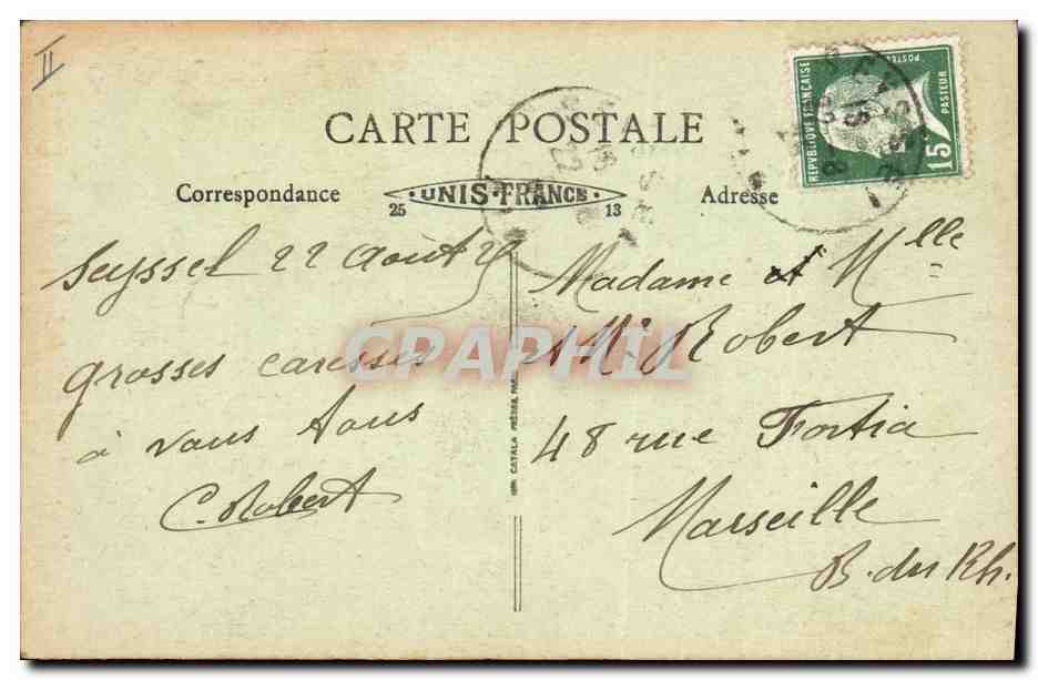 CPA Electricite Le Val du Fier Barrage de la SHEL Route de Rumilly  — Verso