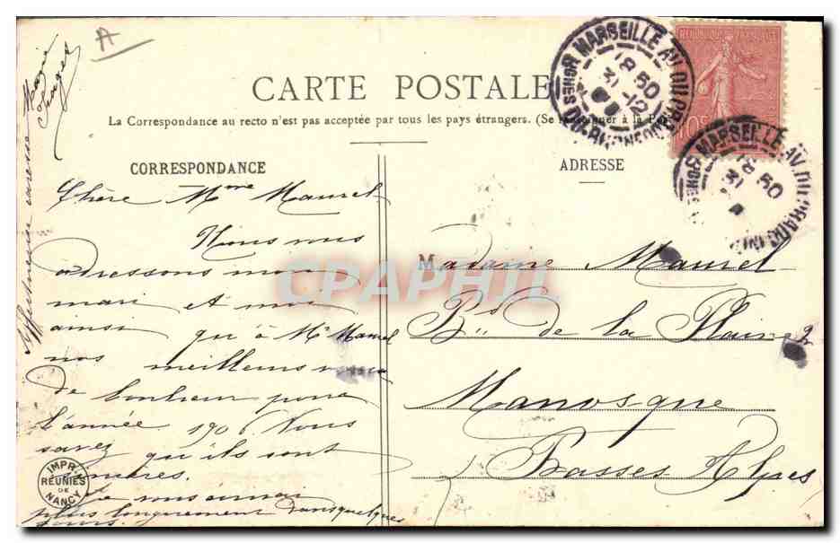 Ballon à air chaud portant 'BONHEUR' — jeune femme en robe rose — Edition Bergeret — Reverso