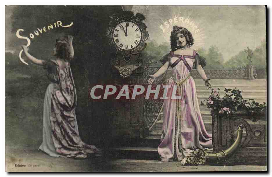 CPA Fantaisie Femme Souvenir Esperance