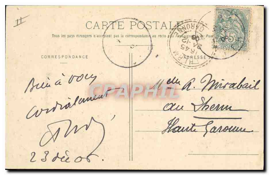 CPA Fantaisie Femme Souvenir Esperance — Verso