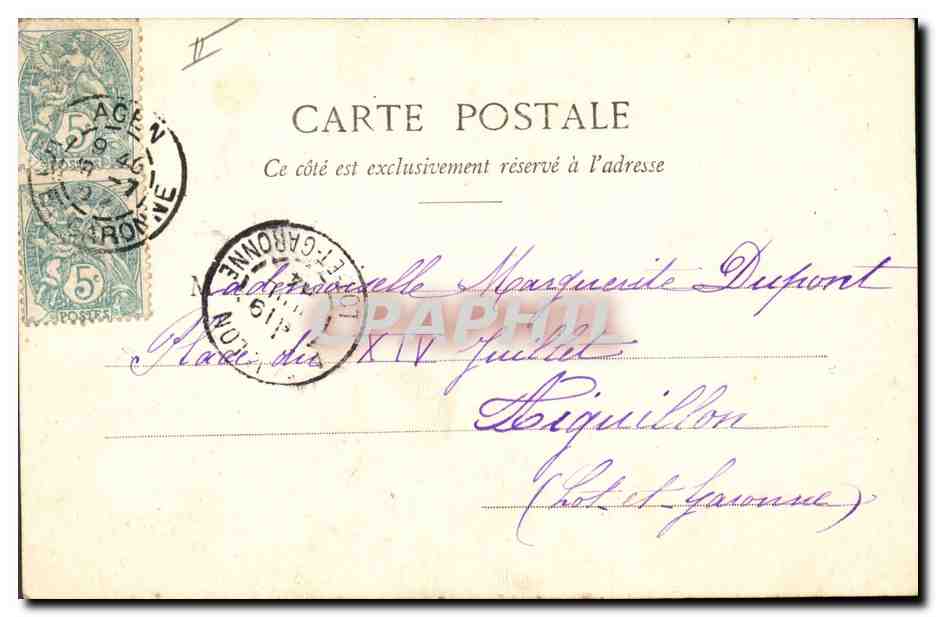 CPA Fantaisie Enfants  — Verso