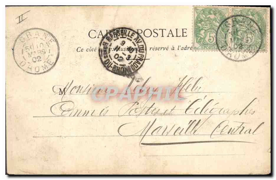 Messagère d'amour — phototypie à imprimer — CPAPHIL — Verso