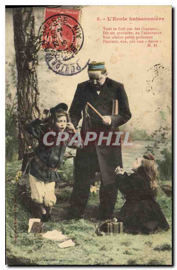 CPA Fantaisie Enfants L'ecole buissonniere 