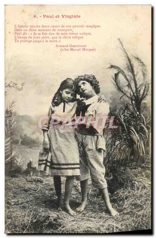 CPA Fantaisie Enfant Paul et Virginie 
