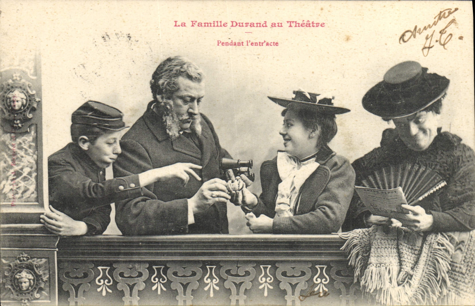 La Famille Durand au Théâtre — Pendant l'entraîte — éditeur anonyme
