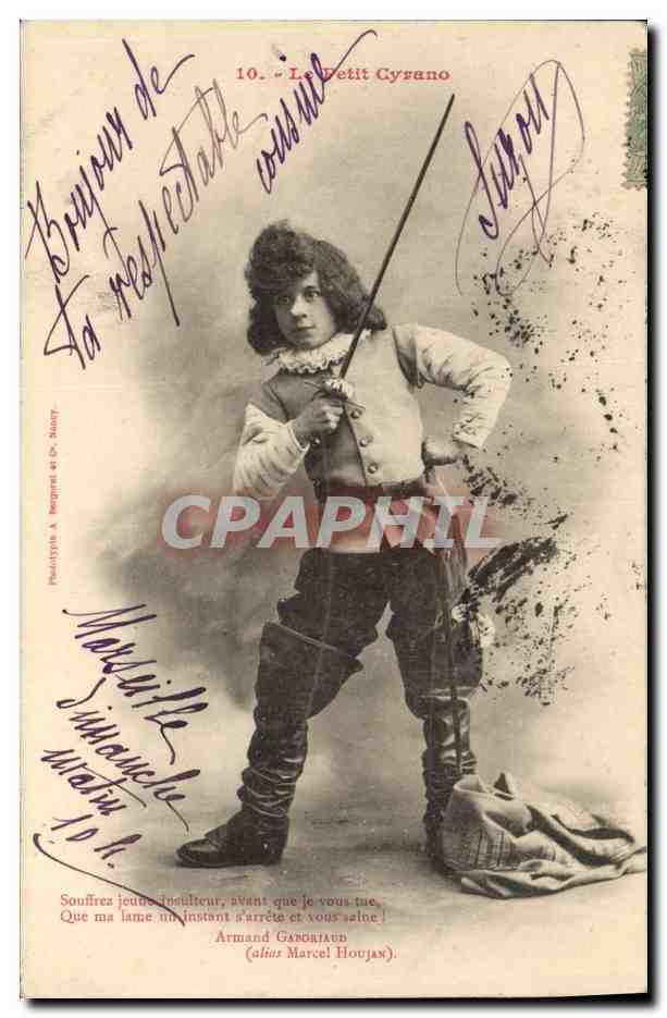 Le Petit Cyrano — Theater Szene — Phototypie & Imprimerie de Dr. Stanley