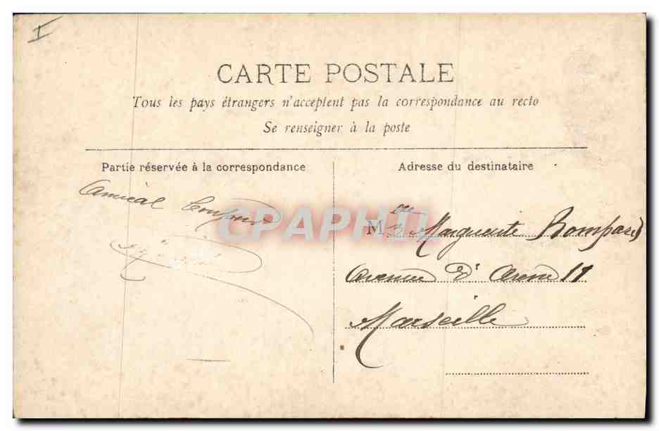 CPA Fantaisie Fleurs  — Verso